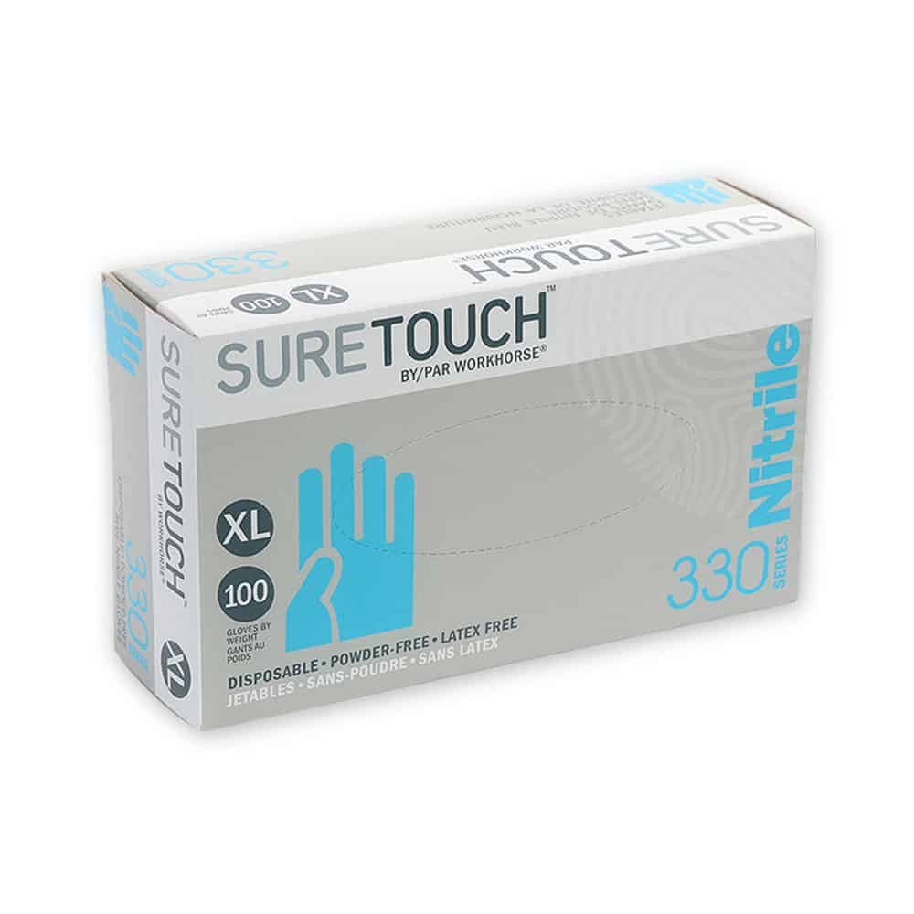 SURETOUCH Blue Nitrile Gloves (100 pack) S/M/L/XL - Safetmed