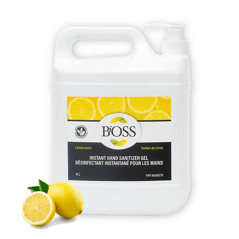 BiOSS Lemon-Scented Gel Hand Sanitizer (4 litre Jug) - Safetmed
