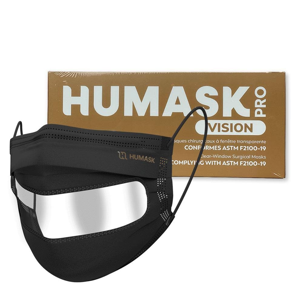 Black Humask Pro Vision 3000 ASTM Level 3 Medical Face Masks - Safetmed