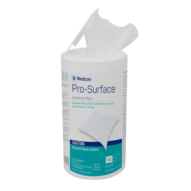 Medicom ProSurface+® Disinfectant Wipes with TotalClean™ Technology (160 wipes) - SafeTMed