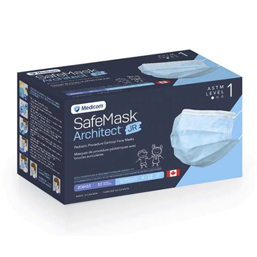 Medicom SafeMask® Architect™ JR Pediatric Earloop Level 1 Face Masks - SafeTMed