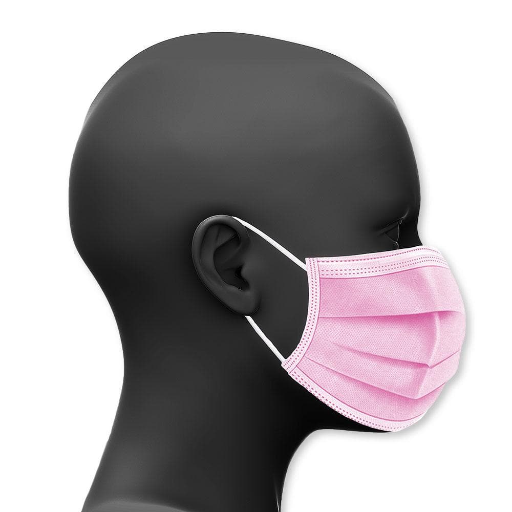 Pink Dent-X ASTM Level 3 Medical Face Masks - Safetmed