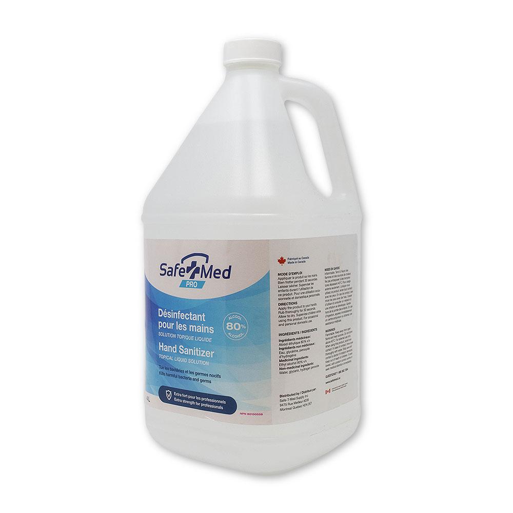 SafeTMed Extra Strength 80% Liquid Hand Sanitizer (4 litres) - SafeTMed