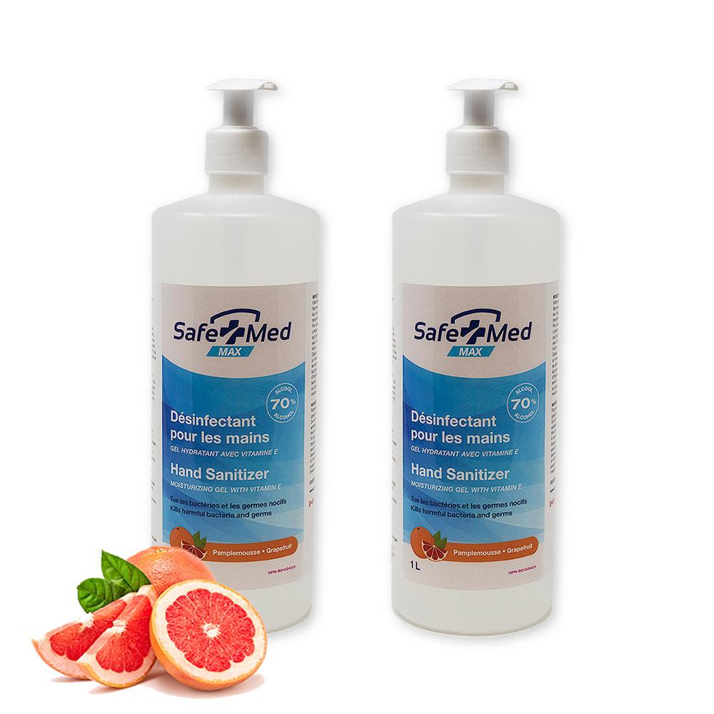SafeTMed Grapefruit-Scented Gel Hand Sanitizer (1 Litre) - SafeTMed