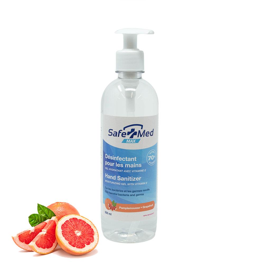 SafeTMed Grapefruit-Scented Gel Hand Sanitizer 500ml - SafeTMed