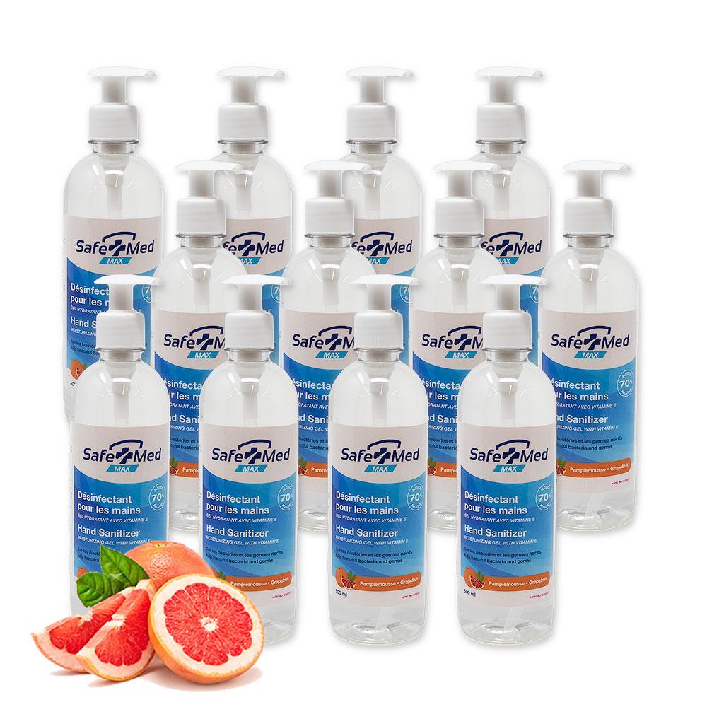 SafeTMed Grapefruit-Scented Gel Hand Sanitizer 500ml - SafeTMed