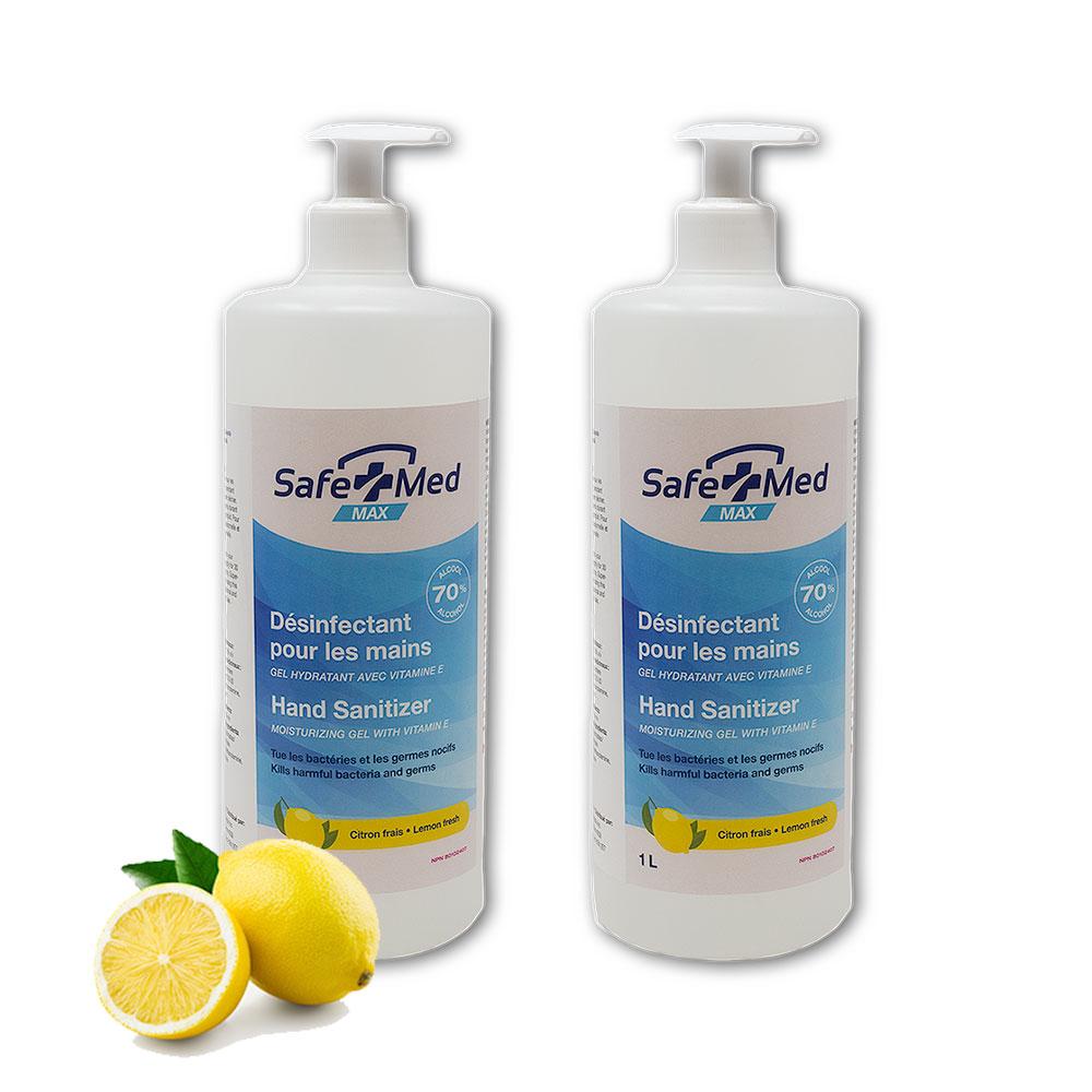 SafeTMed Lemon-Scented Gel Hand Sanitizer 1 Litre - SafeTMed