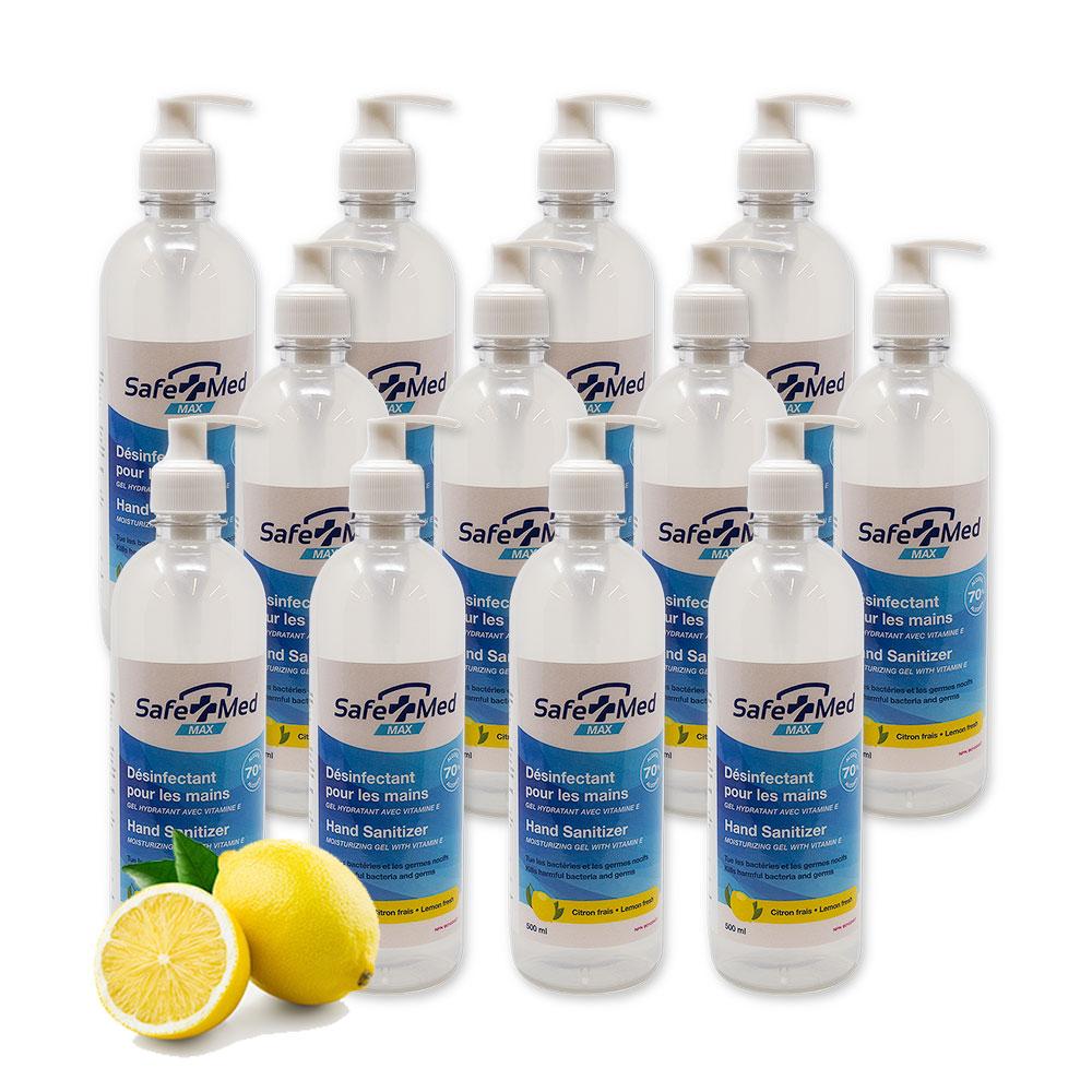 SafeTMed Lemon-Scented Gel Hand Sanitizer 500ml - SafeTMed